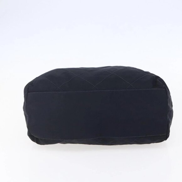 PRADA Chain Shoulder Bag Nylon Navy Gold - Picture 7 of 16